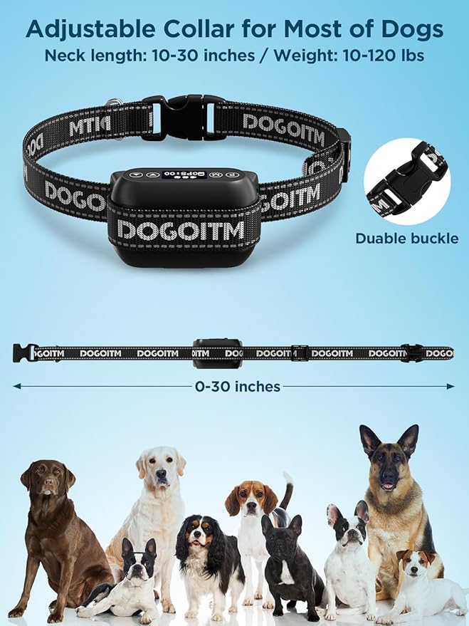 Wireless Dog Fence for 2 Dogs, GPS Wireless Dog Collar with 3 Warning Modes, Pet Containment System with AI Smart Signal, Electric Dog Fence Collar for Outdoor Use Only(2 Collars)