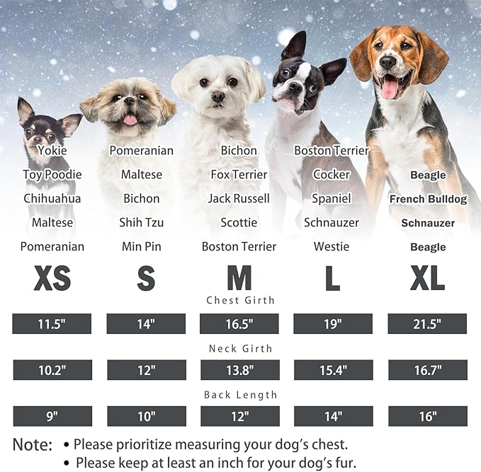 SCENEREAL Winter Dog Vest Coat with Harness Built in, Warm Dog Jacket for Small Medium Dogs, Puppy Cold Weather Coats with Zipper, Fleece Puffer Vest Windproof Snow Clothes for Puppy Pet