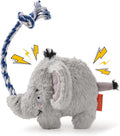 AUSCAT Plush Dog Rope Toy, Durable Squeaky Dog Toys for Puppy Small Medium Dogs (Not for Aggressive Chewers), Elephant