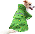 NACOCO Large Dog Raincoat Adjustable - Pet Frog Water Proof Clothes Lightweight Rain Jacket Poncho Hoodies with Strip Reflective Green (XL, Green Frog)