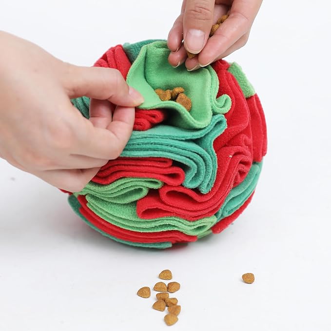 Snuffle Ball for Dogs - Interactive Dogs Toys to Keep Them Busy, Dog Puzzle Toy, Christmas Dog Toys Gifts for Small, Medium Dogs Daily Companionship, Training Reward Gift