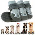 Dog Shoes for Large Small Medium Dogs,Dog Booties for Indoor Hardfloors Anti-Slip,Reflective Strip Waterproof Dog Boots & Paw Protectors for Outdoor Walking Hot Pavement,Winter Snow (Green-7)