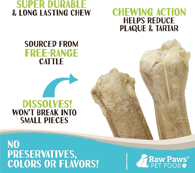 Raw Paws Compressed Rawhide Bones for Medium Dogs (10 Pack) - Natural Raw Hides Medium Dogs - Single Ingredient Dog Chews - Dog Bones for Aggressive Chewers