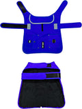 Joyride Harness FrostFlex Dog Winter Jacket - Fleece Lined & Water-Resistant - Snowsuit with Pockets for Treats & Poop Bags - Durable Cold Weather Dog Coat - Blue Serenity-XL