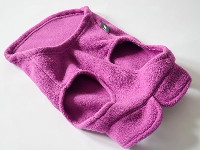JACKO & CO - Fleece Vest Dog Sweater with Leash Ring - Soft, Warm & Lightweight Pullover Coat for Small & Medium Dogs, Puppies & Cats - Cozy Fall/Winter/Spring Pet Jacket (Purple, X-Small 2-4lbs)
