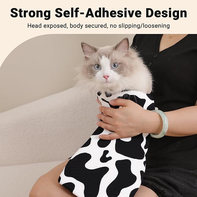 Cat Grooming Wrap Cat Wrap for Cutting Nails, 23.6" Cat Wrap for Grooming, Cat Restraint for Nail Clipping, Multifunctional Swaddle Wrap Pet Tool, Cat Burrito Wrap
