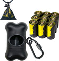 Bone Shaped Dog Poop Bag Dispenser with Leakproof Bags, 135 Count, Black
