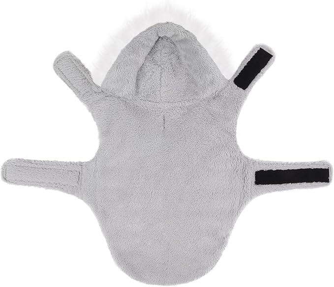 HDE Dog Puffer Jacket Fleece Lined Warm Dog Parka Winter Coat with Harness Hole 90s Colorblock - L