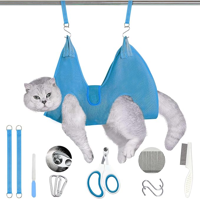 JIURUN Dog Grooming Hammock for Nail Trimming, Dog Grooming Hammock(M), Dog Sling for Nail Trimming, Hanging Harness Holder for Nail Clipping, Pet Comb Bat Costume Wings for Cats Dogs