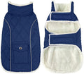 Malier Dog Winter Coat, Windproof Dog Cold Weather Coats with Real Pocket, Winter Extra Warm Pet Coat Fleece Jacket Reflective Clothes for Small Medium Large Dogs and Puppy (Blue, XXX-Large)