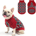 SCENEREAL Turtleneck Dog Sweater for Small Medium Large Dogs Girls Boys, Christmas Plaid Pullover Puppy Sweatershirt, Dogs Cold Weather Outfit Clothes, Ideal Gift for Pet in New Year, Red Plaid M