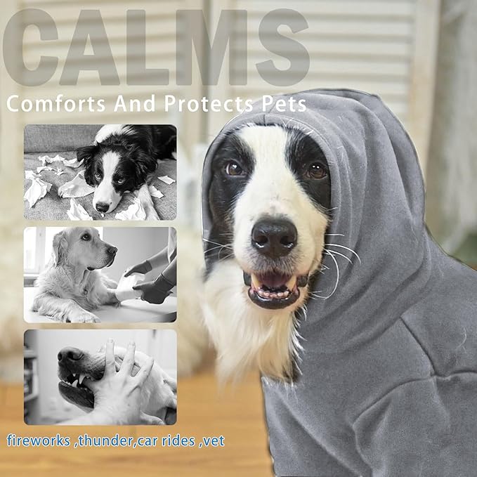 SCENEREAL Dog Hoodie Sweaters for Small Medium Large Size Dogs, Fleece Pet Sweatshirt with Hat and Pocket,Soft Cold Winter All Weather Puppy Clothes for S to XL Sized Dogs,Grey (S)