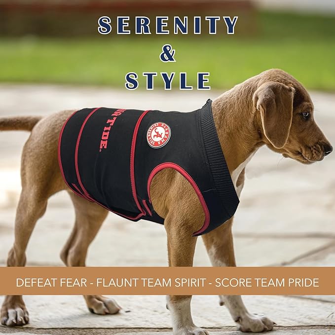 NCAA Alabama Crimson Tide Dog Anxiety Calming Shirt Soothing Vest, Dogs & Cats with Anxiety, Fears, Fireworks, Loud Noises, Dark, Lonely Keeps Dogs Calm & Feeling Safe, Relaxing Jacket, Large