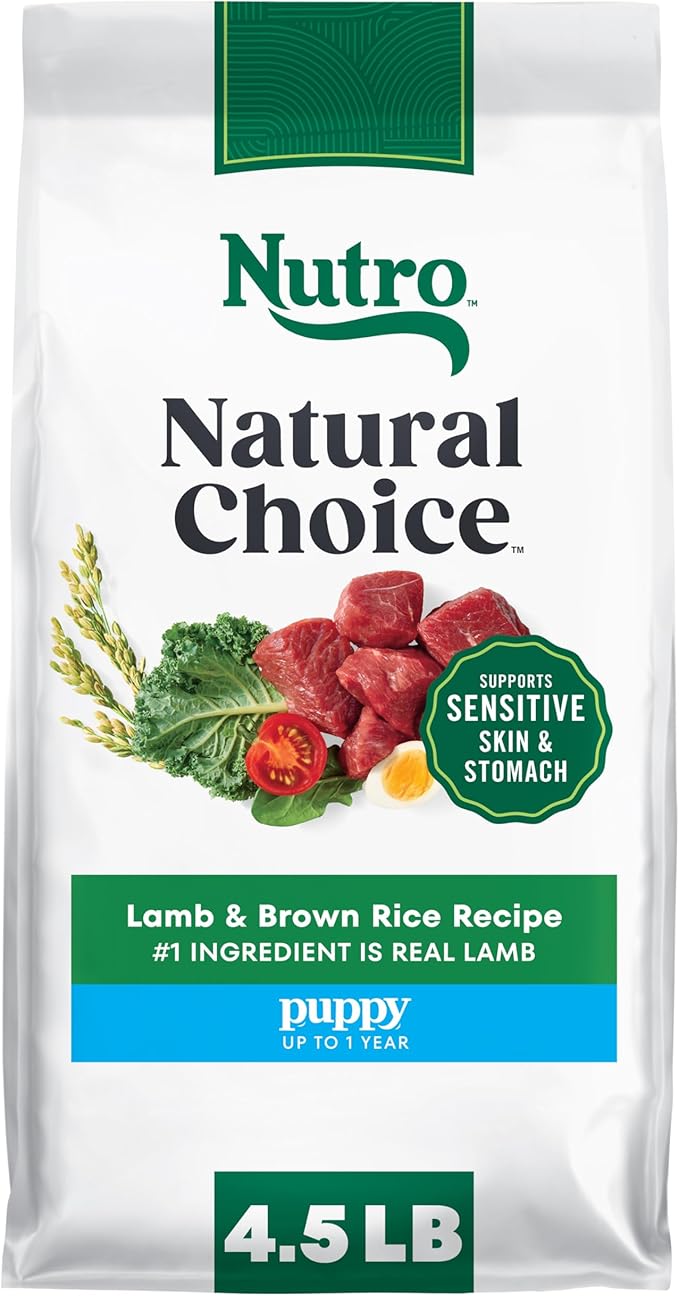 Nutro Natural Choice Lamb & Brown Rice Puppy Food Dry Recipe, 4.5 lb. Bag