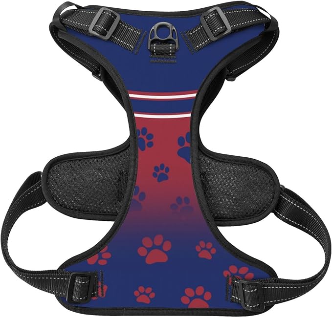 Personalized New York Dog Harness with Reflective Stripes Custom Name and Number Dog Vest Harness with Pet Traction Rope for Small Medium Large Dog