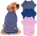 KYEESE 3Pack Dog Sweater Comfy Cat Clothes Lightweight Cat Sweaters Pullover Puppy Fleece Sweater Pet Coat with Sleeves Soft Dogs Sweatshirt Stretchy Dog Sweaters for Small Dogs Girl for Cold Weather