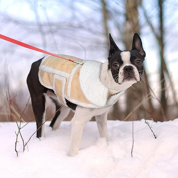 Namsan Dog Sherpa Jacket, Size XL, Fleece Dog Vest with Leash Hole, Soft Pet Coat Outfit for Small Medium Large Dogs, Thick Warm Dogs Vest for Cold Weather, Adjustable Magic Tape, Easy to Wear