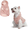 Spark Paws Teddy Dog Sweater, Sherpa Vest with Warm Fleece Lining, Winter Coat Suitable for Small Medium Large XL XXL Breeds - Pink - M