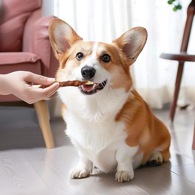 Dog Treats, 5 Inch Duck Wrapped Rawhide Sticks for Dogs, Teeth Cleaning Dog Chew Snacks for Puppy and Small Dogs, 8.8oz