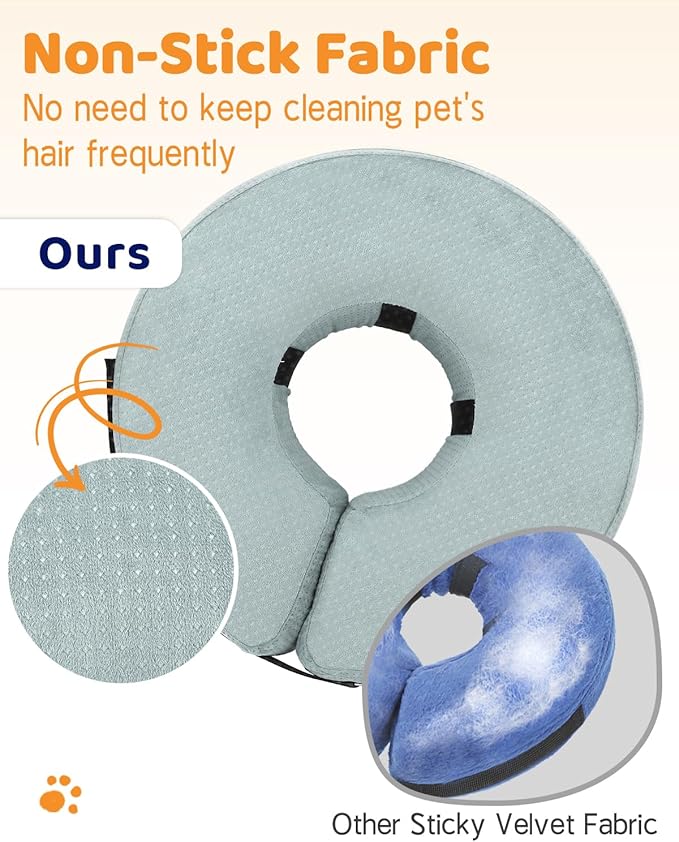 Supet Inflatable Dog Cone Collar Alternative for Large, Medium, & Small Dogs & Puppies - Soft, After Surgery