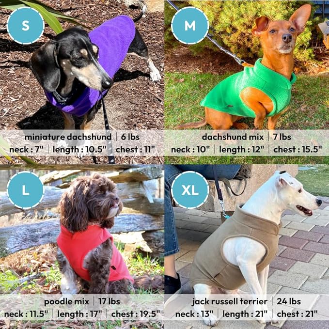 Gooby Fleece Vest Dog Sweater - Navy, X-Small - Warm Pullover Fleece Dog Jacket with O-Ring Leash for Small to Medium Dogs