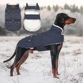 KYEESE Dog Coat Soft Pet Sweater with Leash Hole Waterproof Dog Coats for Large Dogs Windproof Dogs Jacket with Fleece Lined Warm Pets Clothes for Cold Weather Thick Pet Winter Puffer Coat with Pocket