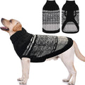 Mihachi Dog Sweaters for Large Dogs - Soft, Warm Dog Shirt, Cold Weather Turtleneck Pullover, Cat and Puppy Coat with Leash Hole, Black Large