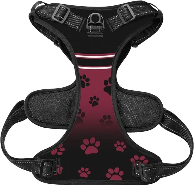 Custom Arizona Dog Harness with Reflective Stripes Personalized Name and Number Dog Vest Harness with Pet Traction Rope for Small Medium Large Dog