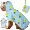 SlowTon Dog Raincoat, Adjustable Dog Rain Jacket Clear Hooded Double Layer, Waterproof Poncho with Reflective Strip Straps and Storage Pocket for Small Medium Large Dogs Puppies(DK XS)