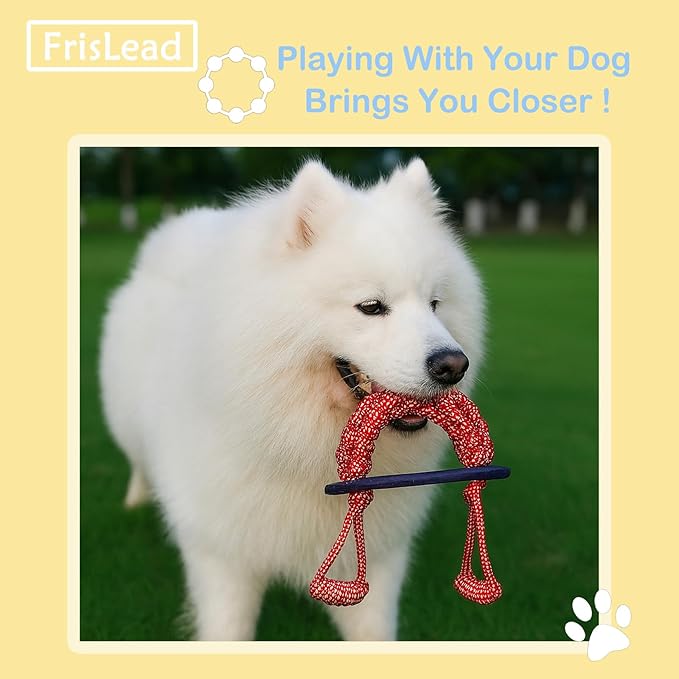 2-in-1 Dog Tug of War Rope and Frisbee, Dog Toy,Tough Rope Toy, Flying Disc, Tug Toy for Outdoor and Indoor Play (Velvet Grey)