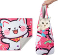 35.4" Cat Wrap for Cutting Nails, Cat Restraint for Nail Clipping, Cat Swaddle Wrap for Adult Cats, Cat Burrito Wrap Can Be Applied to Cat Nail Trimming, XX-Large, Within 22lbs