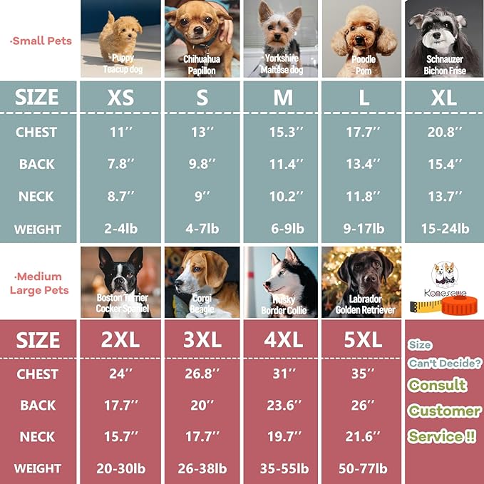 Koneseve Dog Shirt Breathable Cotton Stretchy Soft for Small Pets 2-Pack Sunny Red & Smoky Blue XL