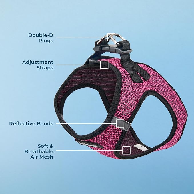 Best Pet Supplies Voyager Step-in Air Harness - All Weather Mesh, Reflective, No Pull Harness for Dogs, Cats - Secure with Hook & Loop Fastener, Buckle, Double D-Rings - Tone, L