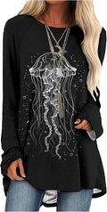 MARSVOVO Women Novelty Graphic Plus Size Sweater Crewneck Long Sleeve Cute Printed Loose Fit Casual Fall Sweaters Top