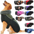 IECOii Dog Winter Coat Reflective Adjustable Dog Jacket Dog Coat with Buckle Fleece Turtleneck for Cold Weather Soft Winter Coat for Small Medium Extra Large Dogs, Army Green