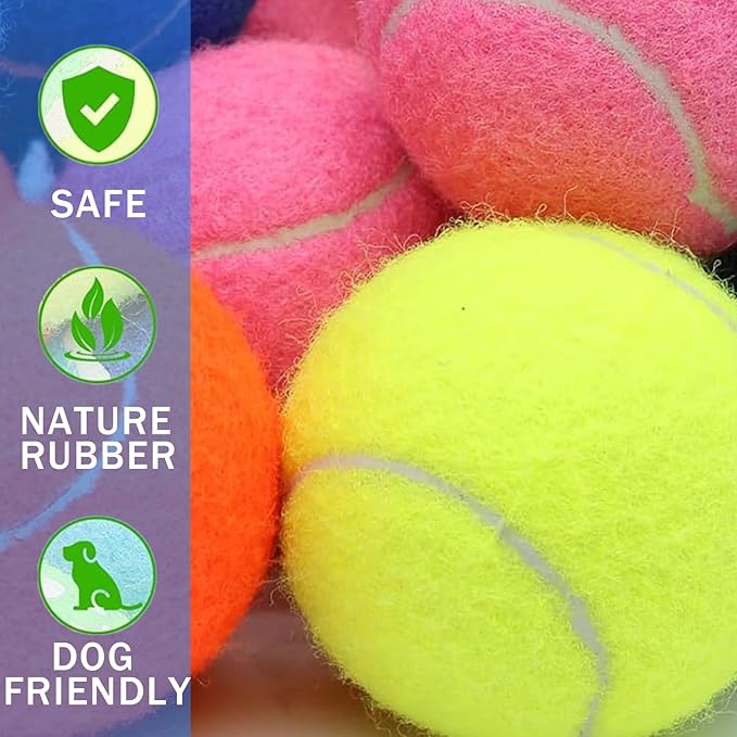 Magicorange Small Tennis Balls, 20 Pack 2 inch Tennis Balls for Dogs, Colorful Easy Catching Pet Dog Playing Ball with Mesh Bag for Easy Transport(Multicolor, 2 inch)