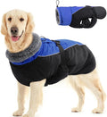 IDOMIK Dog Winter Coat, Reflective Waterproof Dog Jacket for Cold Weather, Warm Pet Coats for Small Medium Large Dogs, High Collar Doggy Fleece Snow Jacket, Winter Vest with Adjustable Buckle,XL