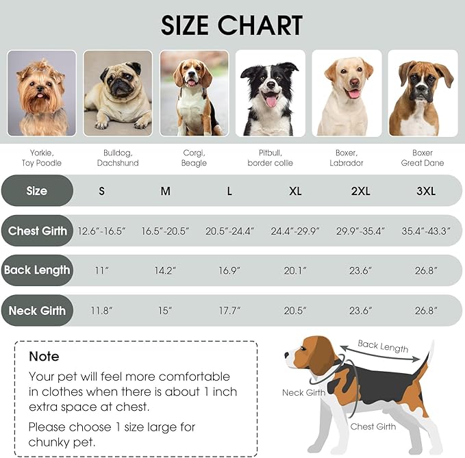 Queenmore Dog Winter Jacket, Fleece Dogs Vest for Winter, Dog Cold Weather Coats, Puppy Coats for Medium Breeds Waterproof, Pet Snowsuit with Leash Hole, Grey, M