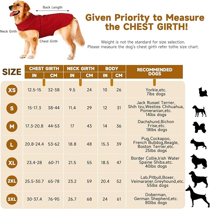 Fleece Dog Coat Winter Pet Jacket Reflective for Cold Weather for Large Medium Small Dogs(Purple,XS)