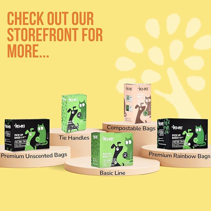Pet N Pet 1080 Counts Poop Bags for Dogs, 41% Plant Based & 59% PE Extra Thick, Green Dog Poop Bags Rolls, 9" x 13", Unscented Pet Waste Bag