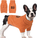 Small Dog Furry Pullover Sweater, Classic Turtleneck Dog Clothes for Cold Weather Cute Warm Pet Clothes for Chihuahua, Bulldog, Dachshund, Pug Orange X-Large