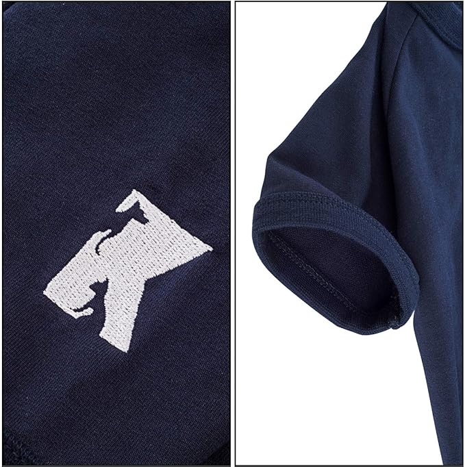 Koneseve Dog Shirts Soft Cotton Dog Clothes Stretchy T-Shirt for Small Medium Large Dogs Cat Shirt Breathable Puppy Outfit Kitten Apparel Pet Pullover Tee Blank Basic Sweatshirt 2-Pack Blue & Red 2XL