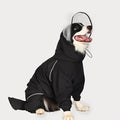 Dog Raincoat for Medium Large Dogs,rain Jacket Coat, Full Leg Coverage Waterproof Rain Suit with Detachable Hood & Tail, Reflective Strips, Snag-Free Top Zipper (Black for Boy, X-Small)
