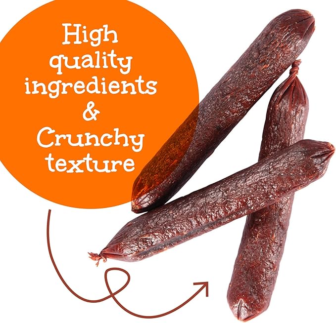 Happy Howie's Sausage Treats - Healthy Dog Treats, Flavorful Slow Cooked Lamb, Natural Ingredients, Chewy Dog Treats, Hormone Free - Lamb, (Pack of 1)