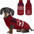 Lelepet Dachshund Sweater, Turtleneck Dog Sweaters for Small Dogs, Warm Pullover Knitted Pet Coat, Cold Weather Dachshund Clothes, Fall/Winter Cozy Outfit (XS-XL)