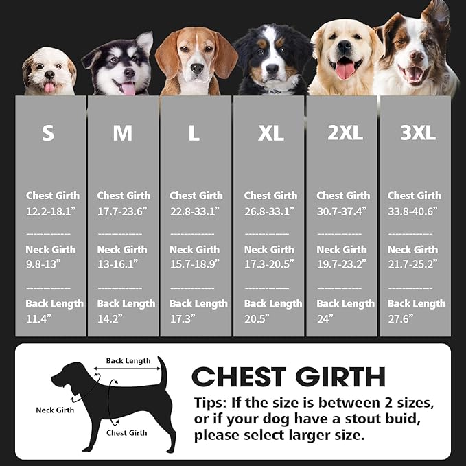 Fragralley Dog Coat Large, Waterproof Dog Jacket with Warm Fleece Lining, Adjustable Reflective Dogs Winter Coat, Turtleneck Pet Coats for Cold Weather (Black XL)
