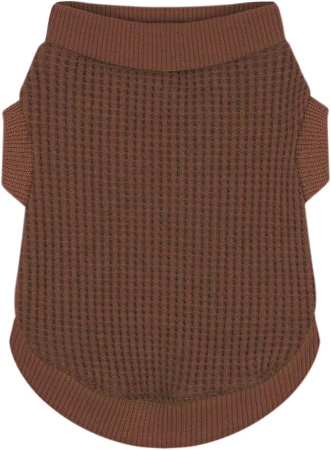 Cozy and Functional Dog Shirts for Small Puppies: Stretchable Brown Attire with Easy-On Design, Ideal for Chihuahuas and Yorkies - Enhance Comfort and Playfulness on Chill Days X-Large