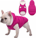 Windproof Waterproof Dog Coat Fleece & Cotton Lined Warm Jacket, Cold Weather Pet Apparel Clothes Vest for Small Medium Large Dog (XS, Pink)