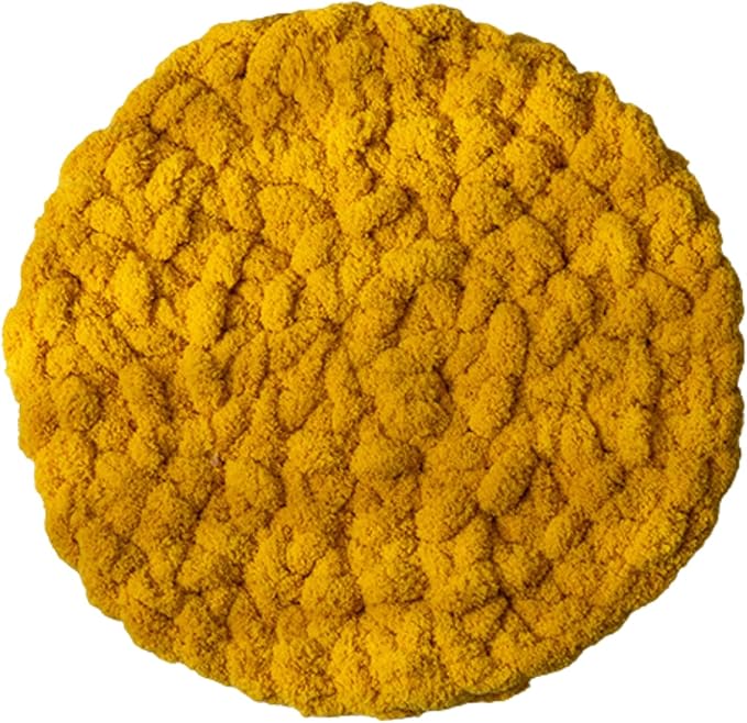 Cat Knitted Bed Mat, Extra-Soft Washable Warm Round Pads Cushions for Indoor Kittens, Cat Trees Towers, Perfect for Kneading and Sleeping (Yellow,XL)