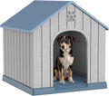 Vixzen Dog House Outdoor,Waterproof Peaked Deck Doghouse,38in Plastic Dog Kennel Indoor,Ventilate Pet Dog House for Small to Large Sized Dogs
